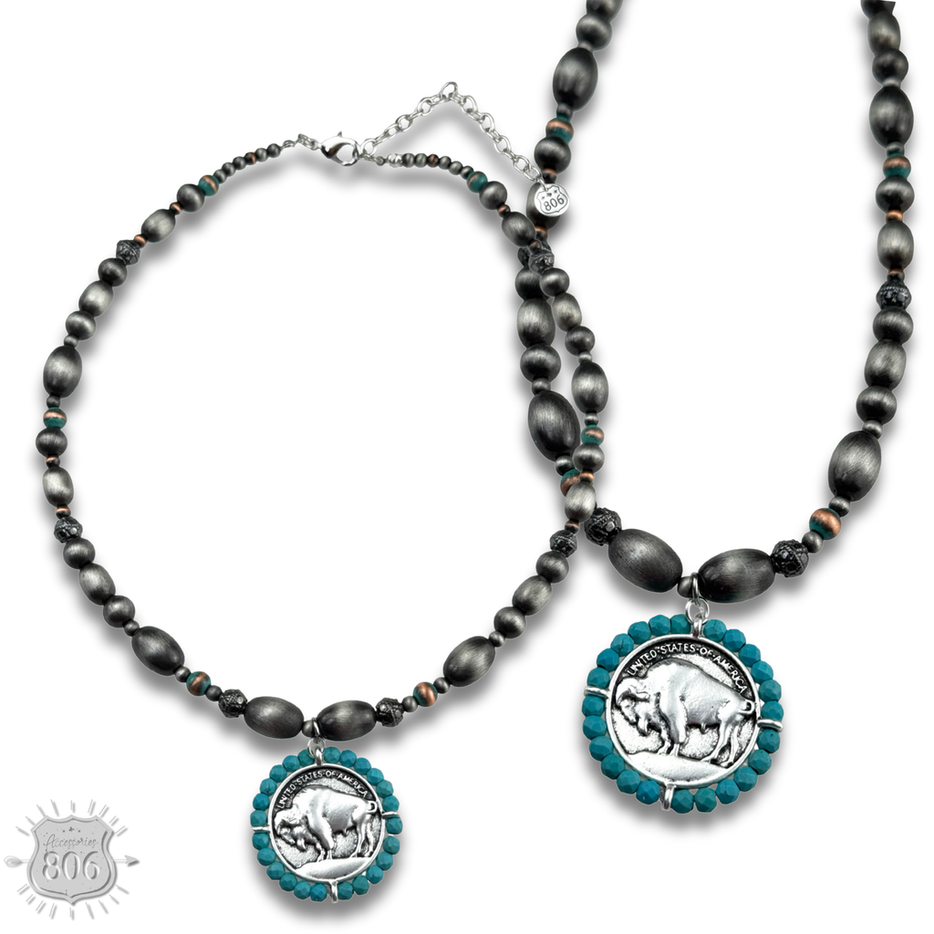 Buffalo coin necklace