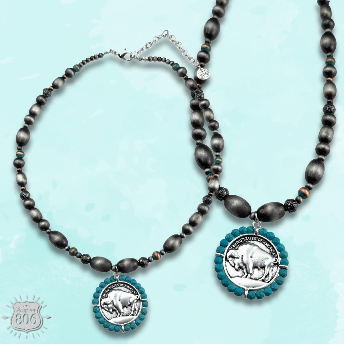 Buffalo coin necklace