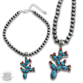 Prickly pear cactus necklace