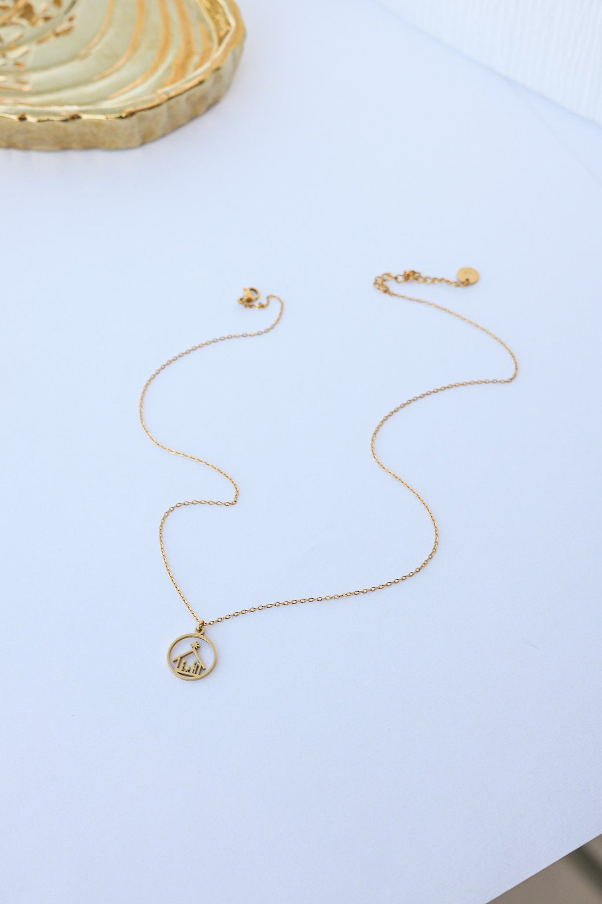 Nativity Necklace - Quarter Circle AK Boutique