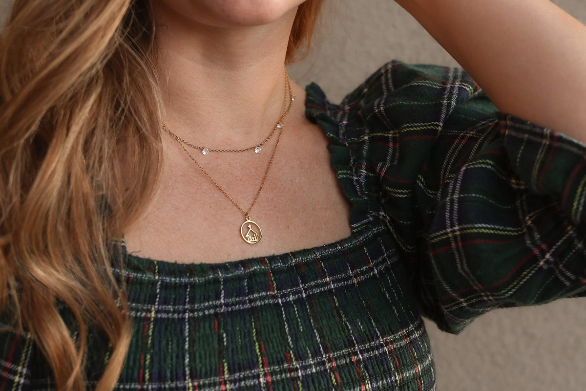 Nativity Necklace - Quarter Circle AK Boutique