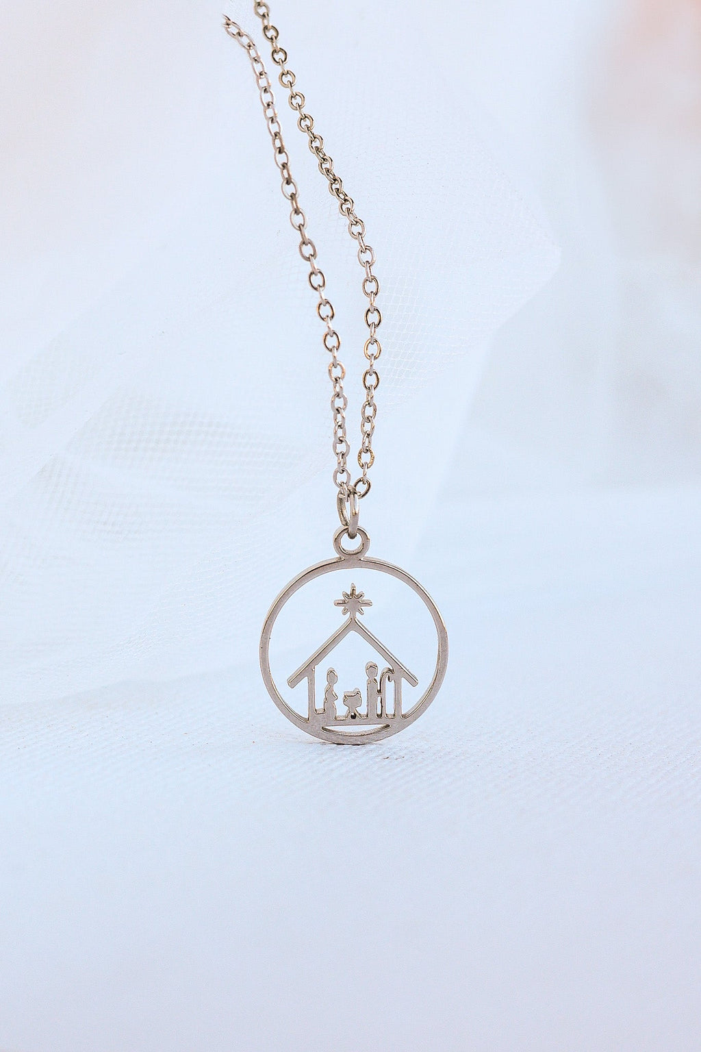 Nativity Necklace - Quarter Circle AK Boutique