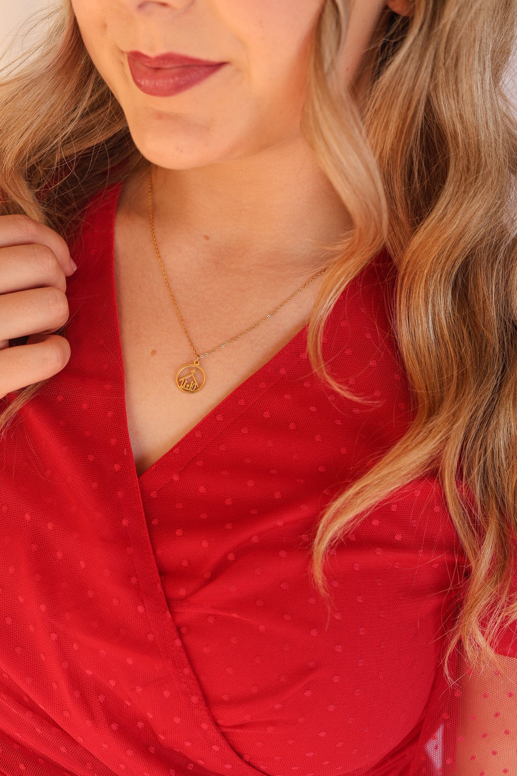 Nativity Necklace - Quarter Circle AK Boutique