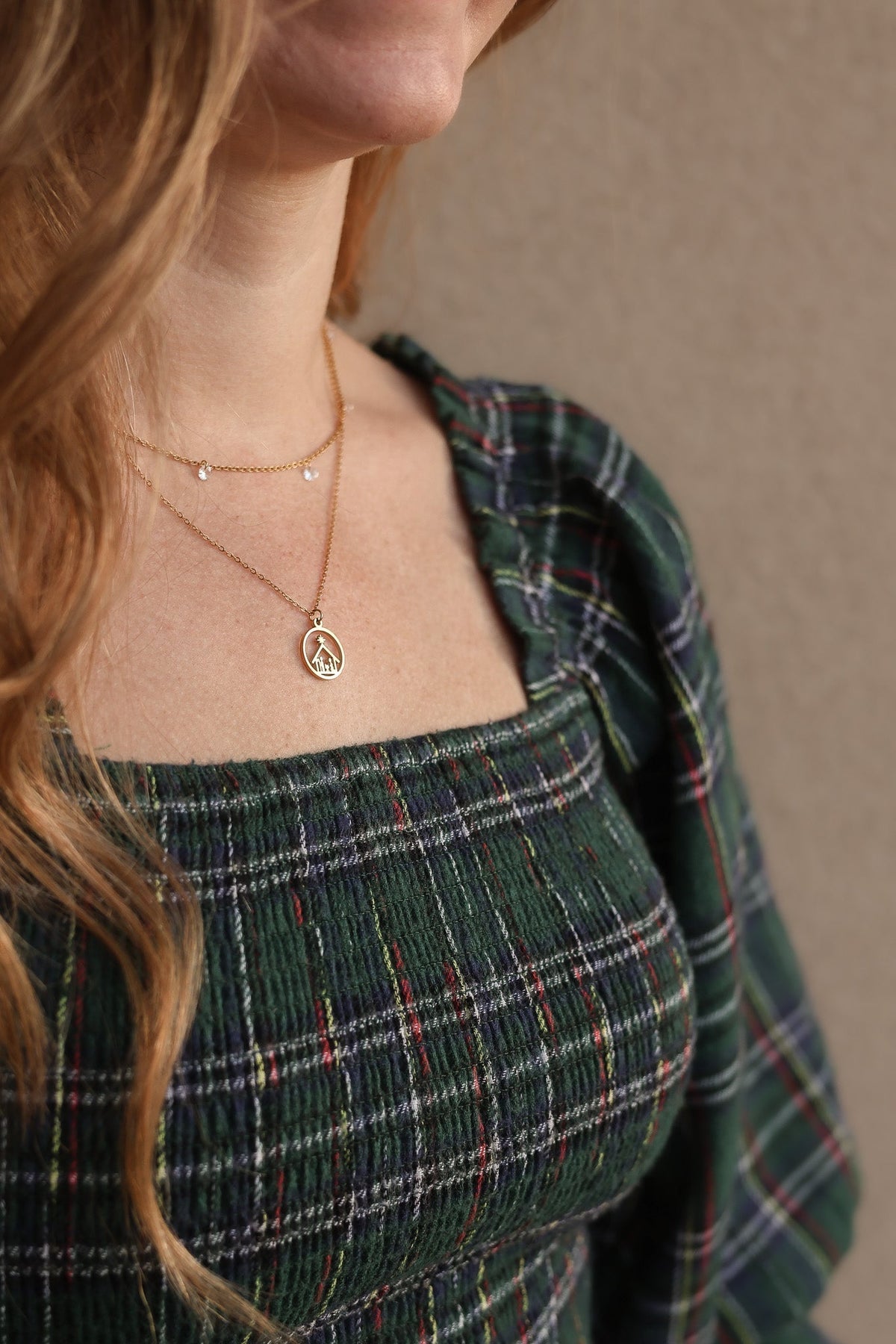 Nativity Necklace - Quarter Circle AK Boutique