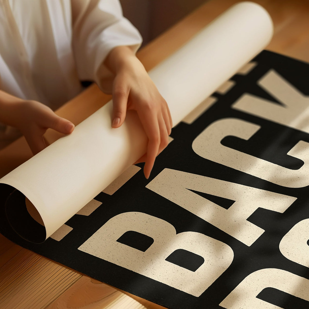 Never Back Down Grit Typography Poster - Quarter Circle AK Boutique