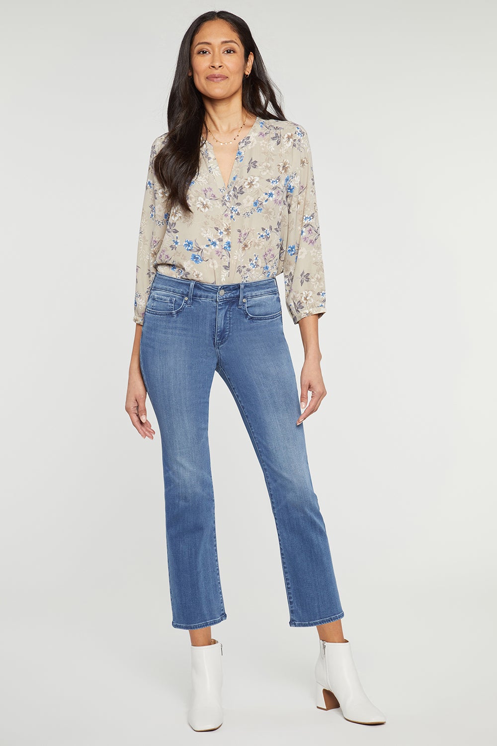 NYDJ Womens Marilyn Straight Ankle Jeans in Petite, Size 0P - Quarter Circle AK Boutique