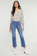 NYDJ Womens Marilyn Straight Ankle Jeans in Petite, Size 0P - Quarter Circle AK Boutique