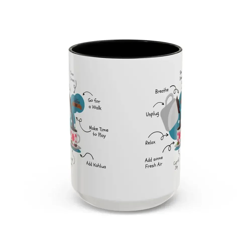 Office Gift Coffee Mug, Relax, Breathe, and Unplug with a Cup of Joy