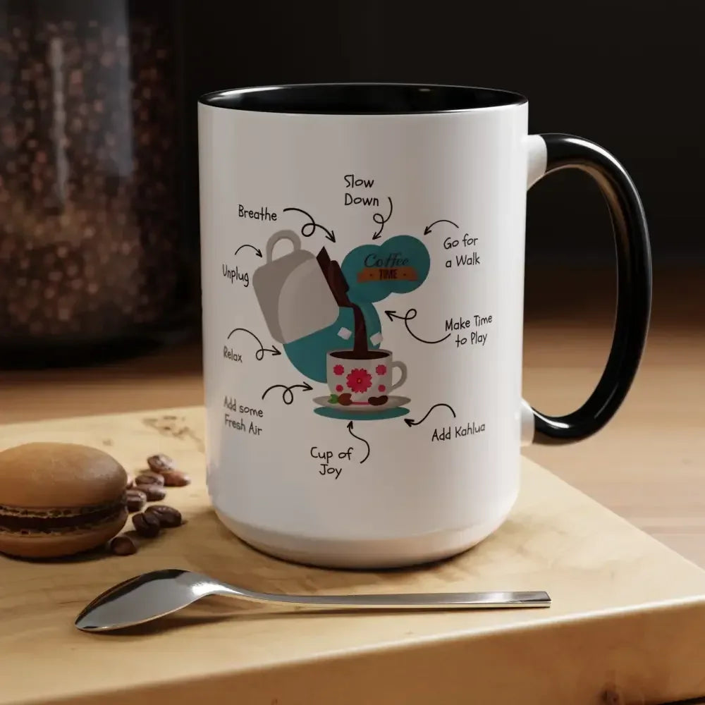 Office Gift Coffee Mug, Relax, Breathe, and Unplug with a Cup of Joy