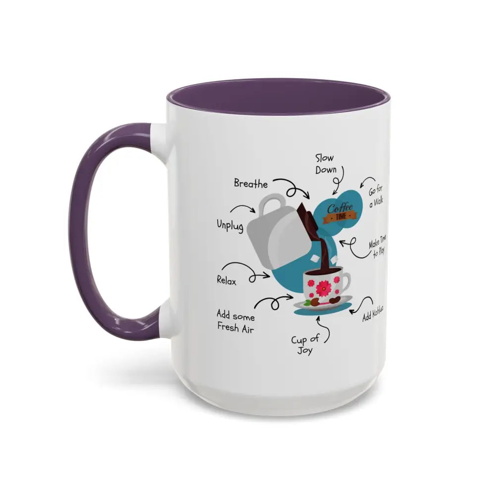 Office Gift Coffee Mug, Relax, Breathe, and Unplug with a Cup of Joy