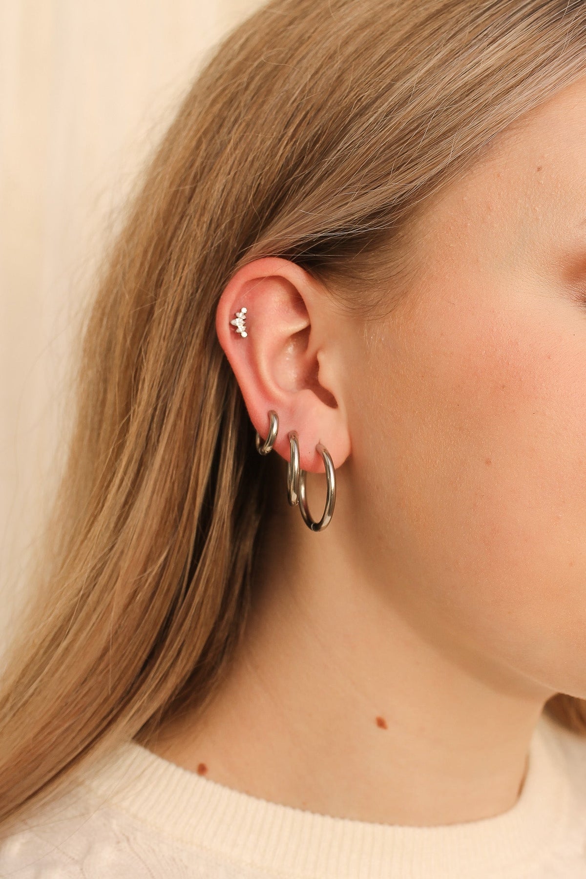 Olivia Hoop - Quarter Circle AK Boutique