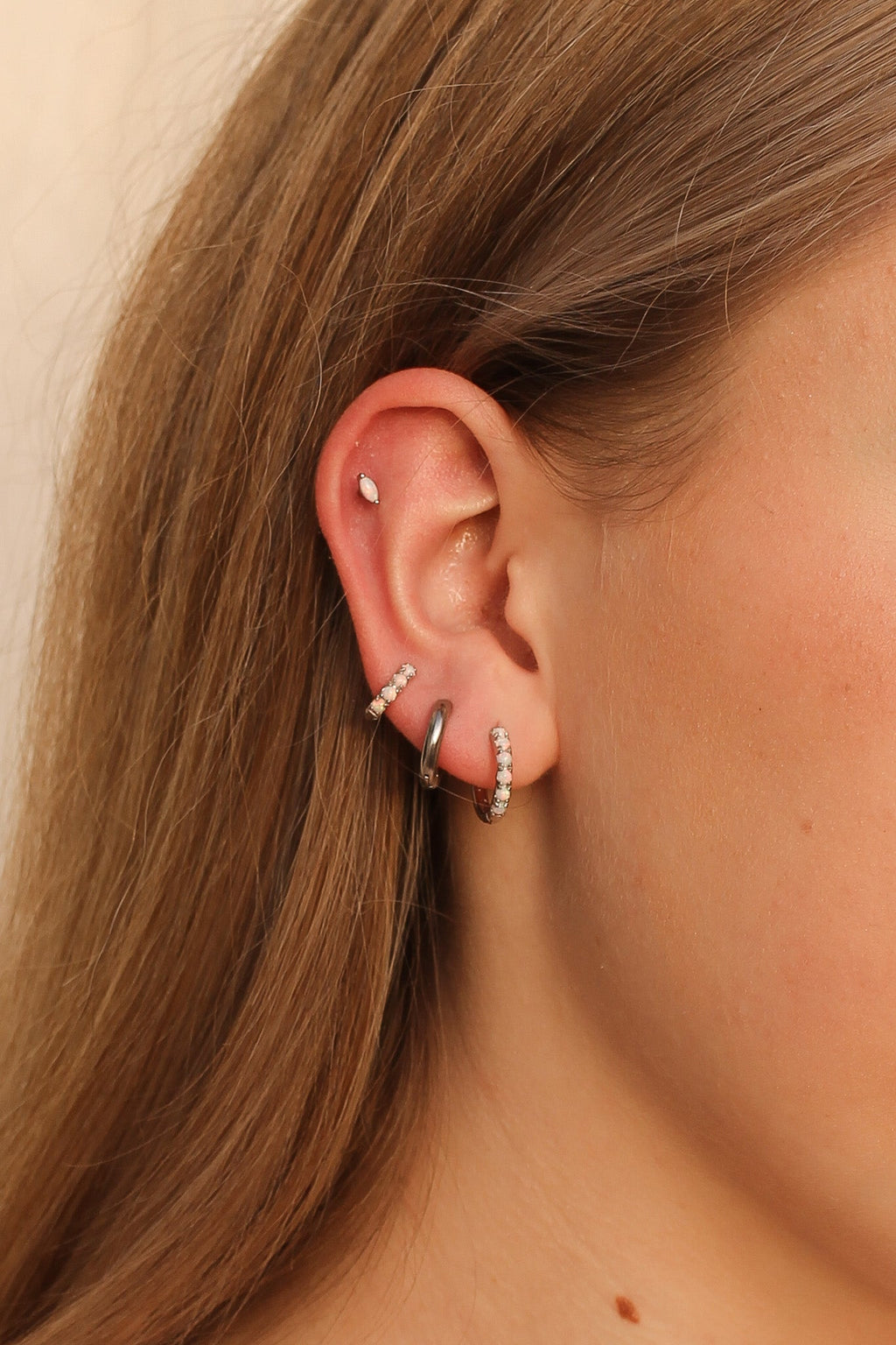Olivia Hoop - Quarter Circle AK Boutique