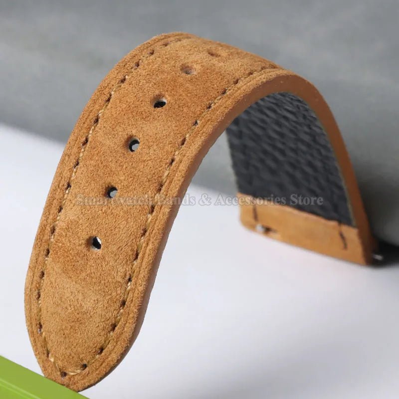 OnePlus Smartwatch Vintage Suede Leather Band Quick Release Strap - Quarter Circle AK Boutique