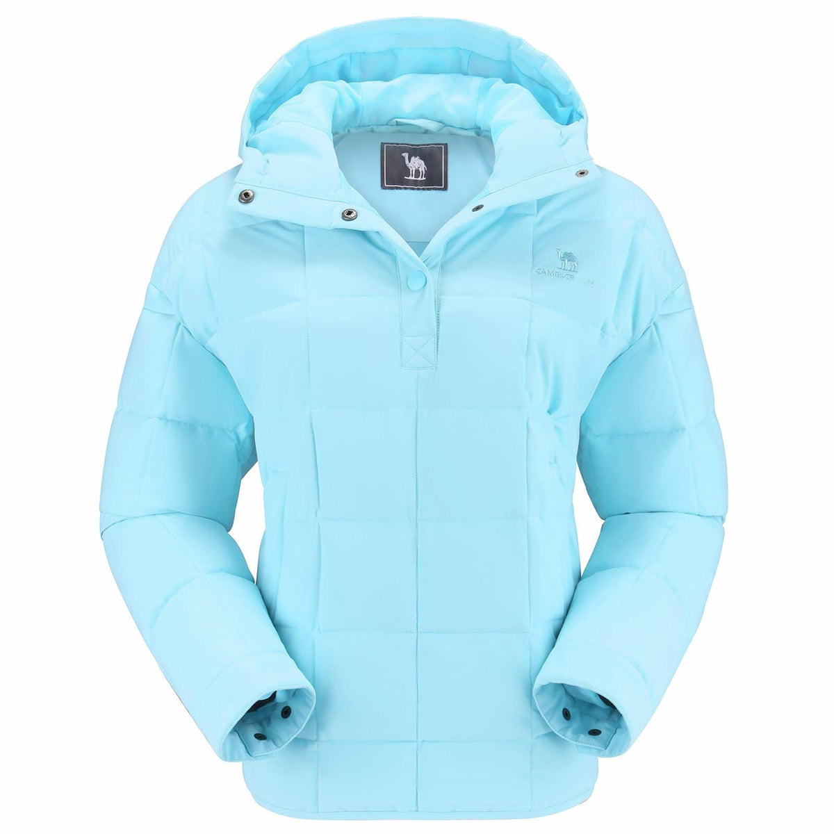 CAMELSPORTS Women's Lightweight Hooded Quilted Puffer Jacket Blue Size S
