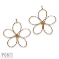 Wire wrapped flower earring - LC
