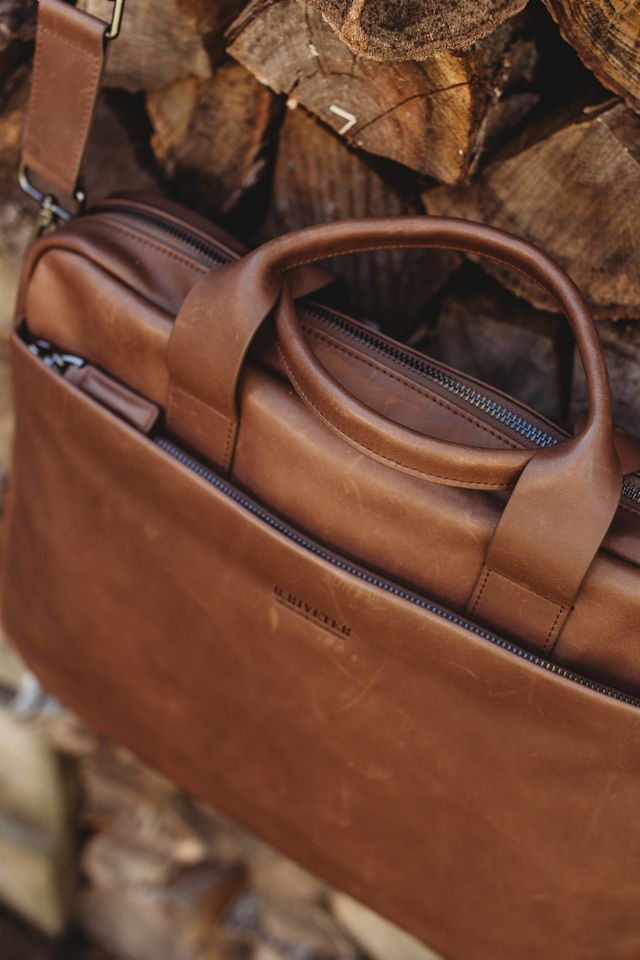 Normandy Men's Briefcase | Brown Leather
