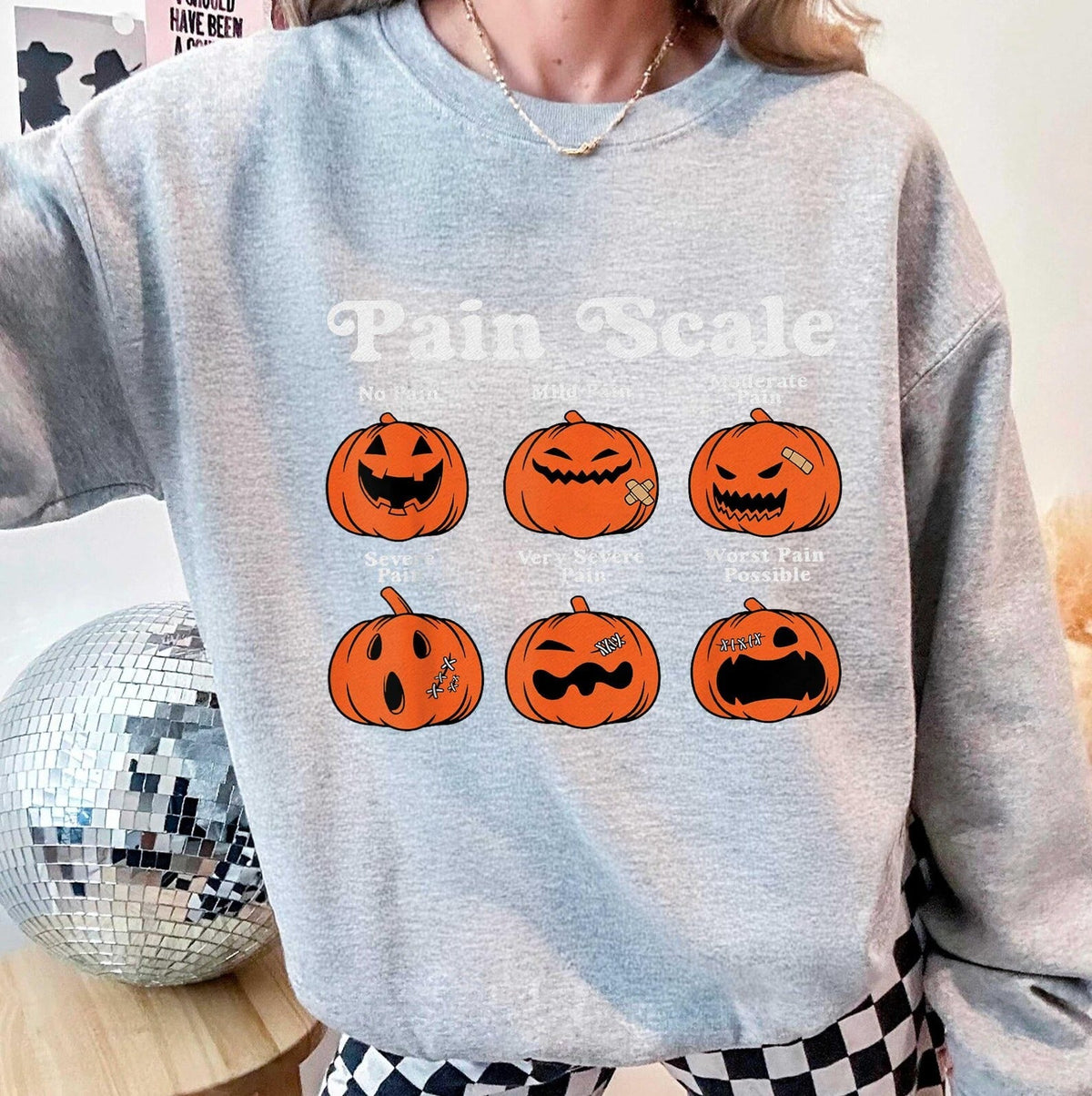 Pain scale pumpkins Tee or Sweatshirt - Quarter Circle AK Boutique