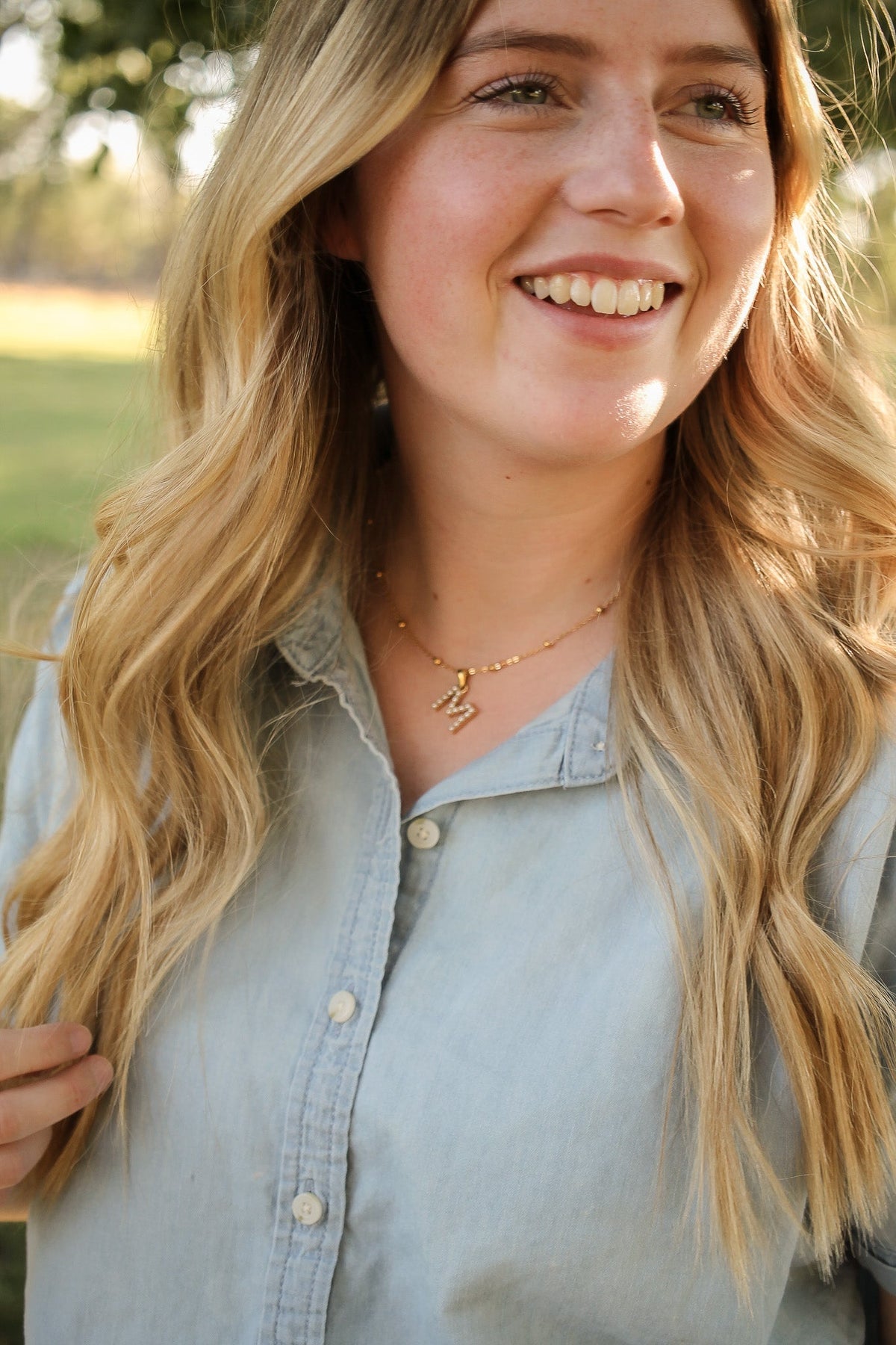 Pearl Initial Necklace - Quarter Circle AK Boutique
