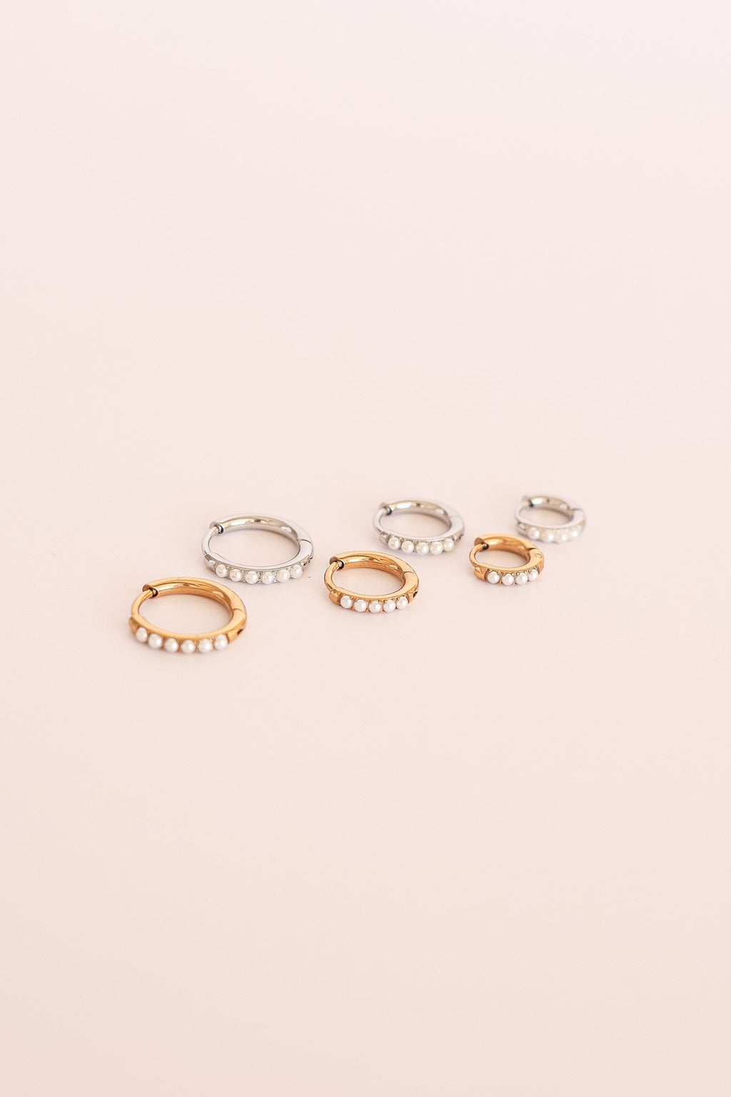 Pearl Micro Hoop - Quarter Circle AK Boutique