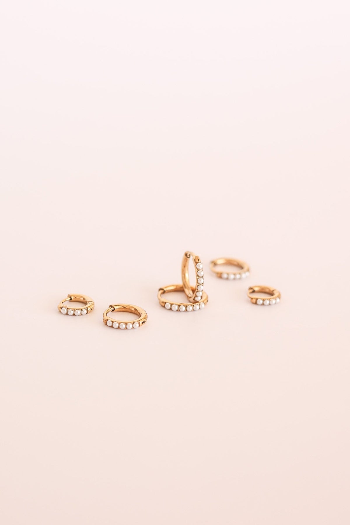 Pearl Micro Hoop - Quarter Circle AK Boutique