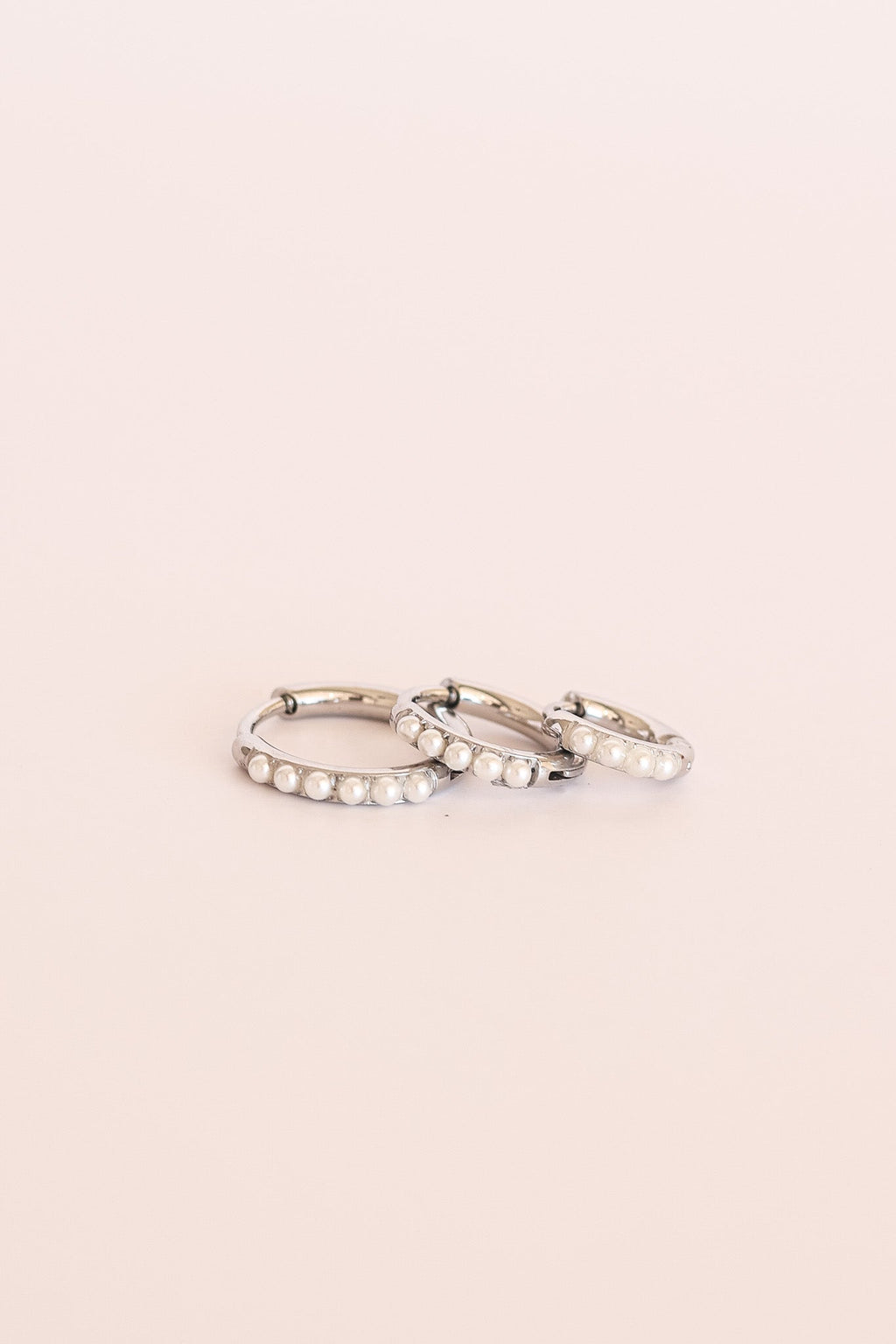 Pearl Micro Hoop - Quarter Circle AK Boutique
