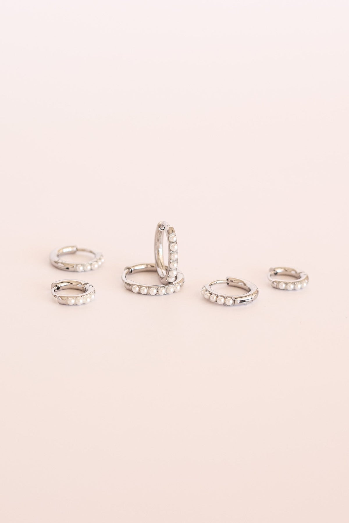 Pearl Micro Hoop - Quarter Circle AK Boutique