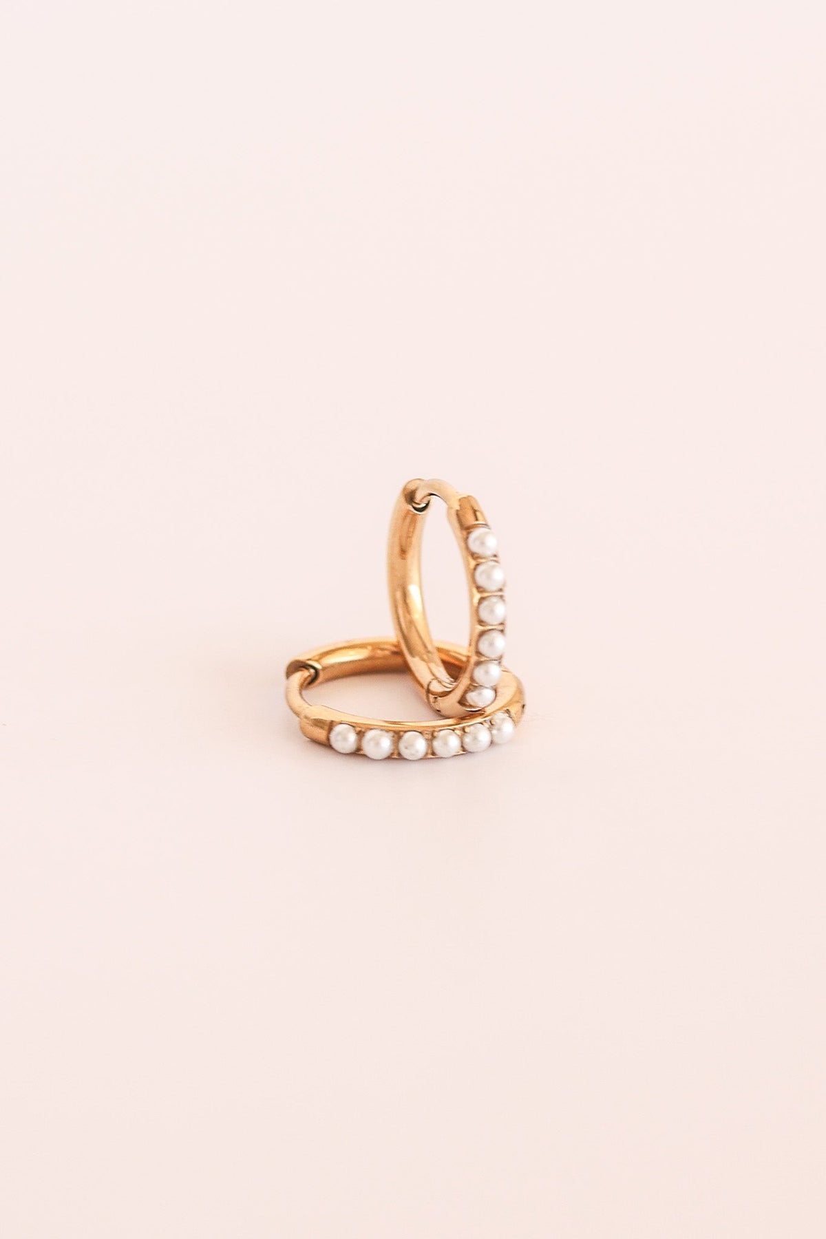Pearl Micro Hoop - Quarter Circle AK Boutique