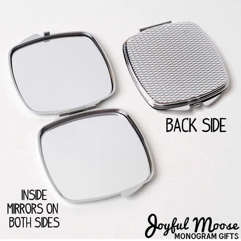 Personalized Compact Mirror - Turquoise