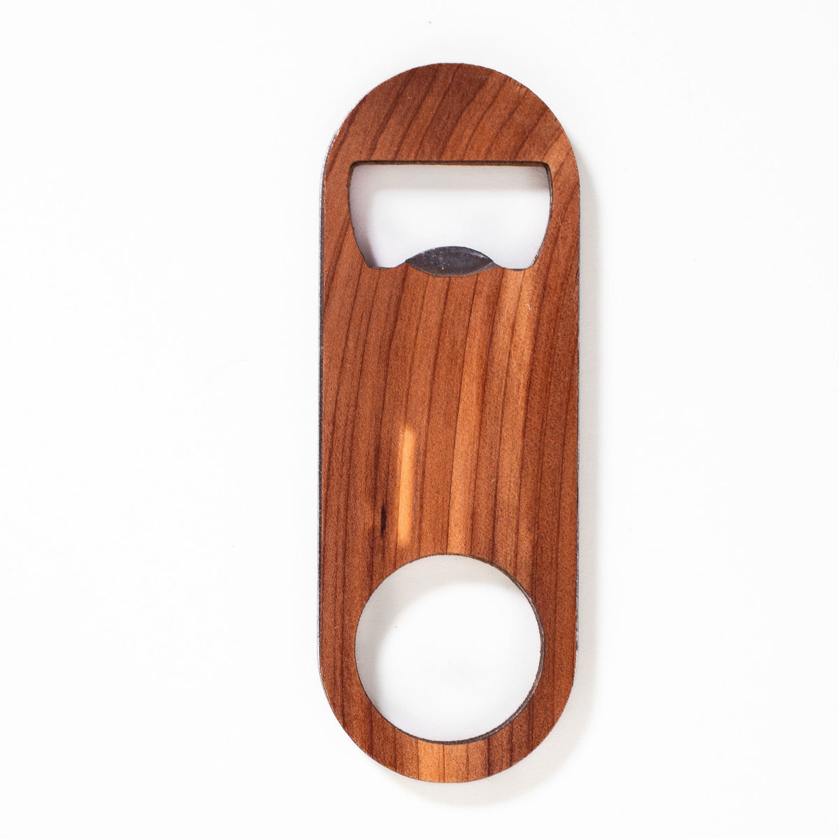 Personalized Wood Veneer Small Bottle Opener - Quarter Circle AK Boutique