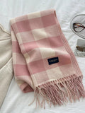 Plaid Tassel Winter Scarf - Quarter Circle AK Boutique