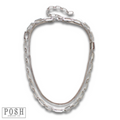 Silver two strand necklace