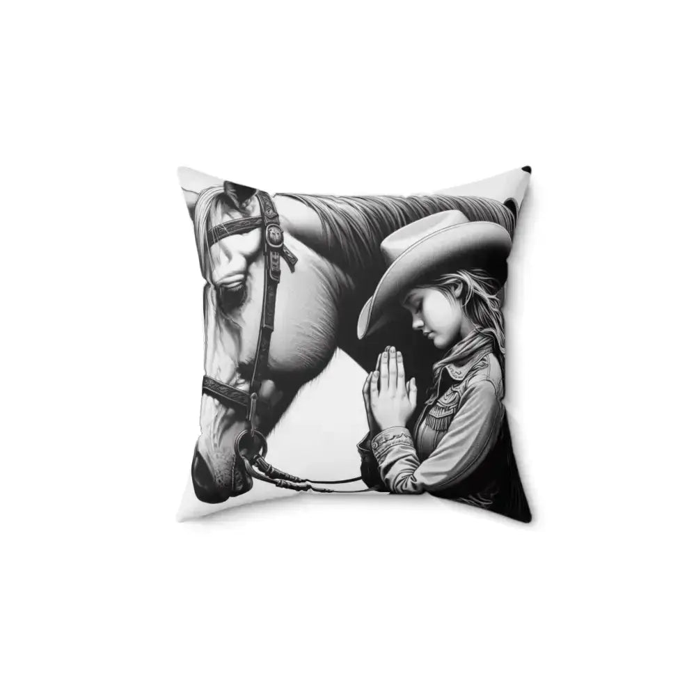 Praying Cowgirl Pillow, Western Decor Gifts, Cowgirl Pillow