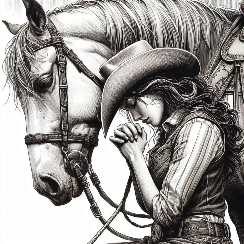 Praying Cowgirl Pillow, Western Decor Gifts, Cowgirl Pillow