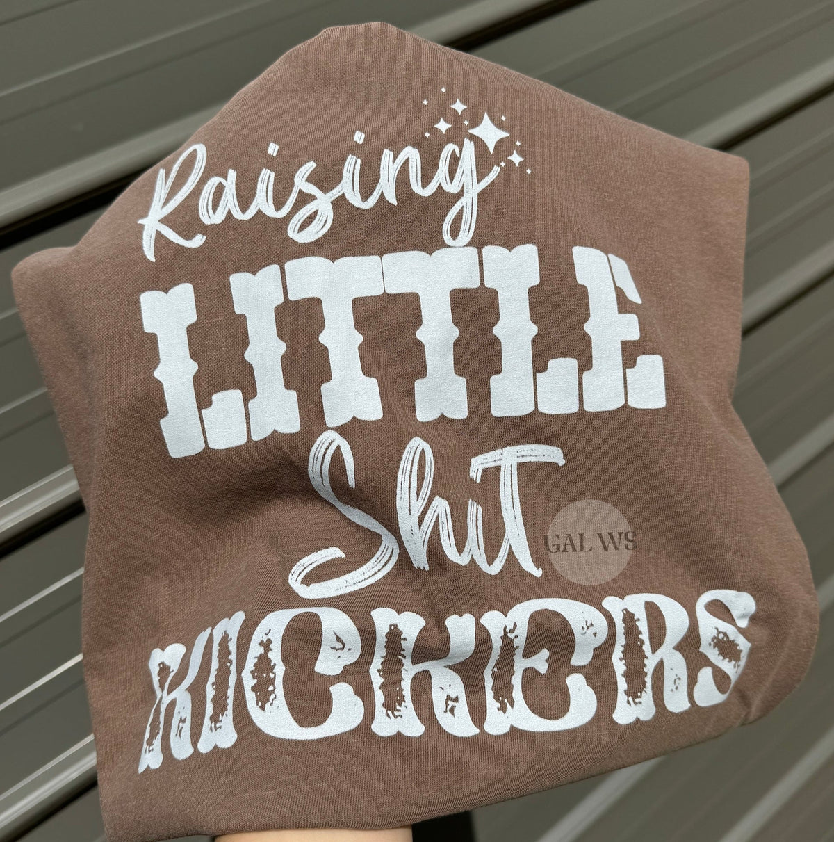 Raising little shit kickers tee or sweatshirt - Quarter Circle AK Boutique
