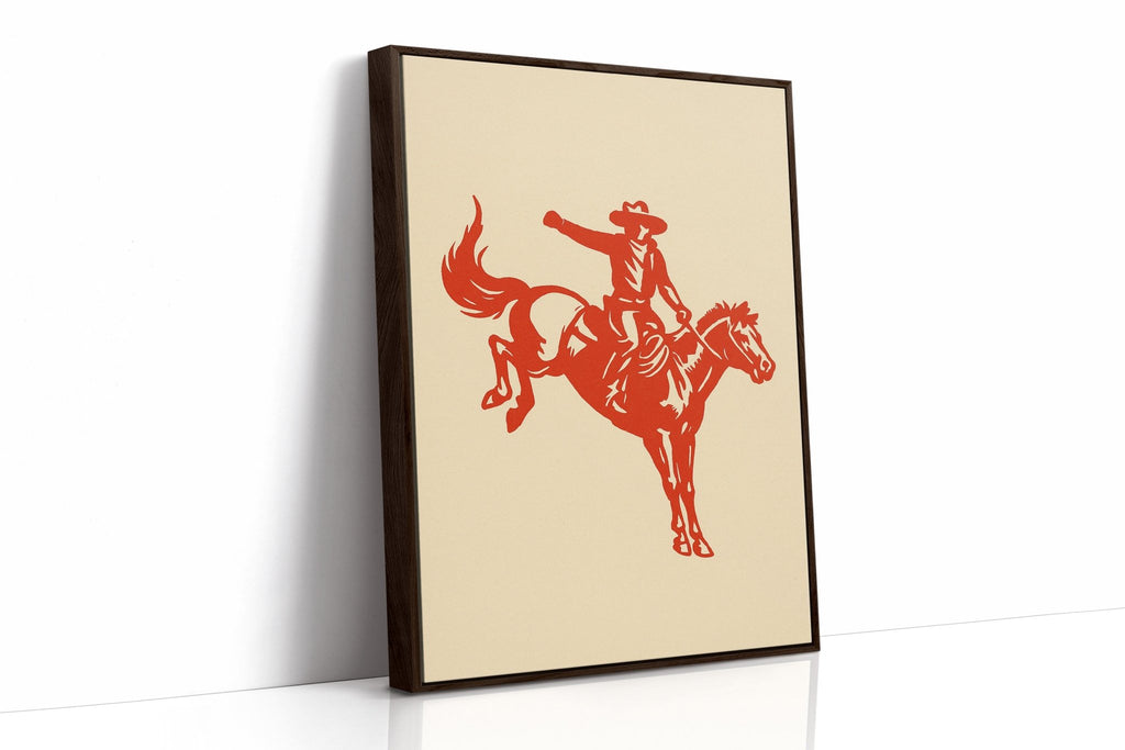 Retro Rodeo Cowboy Print - Quarter Circle AK Boutique