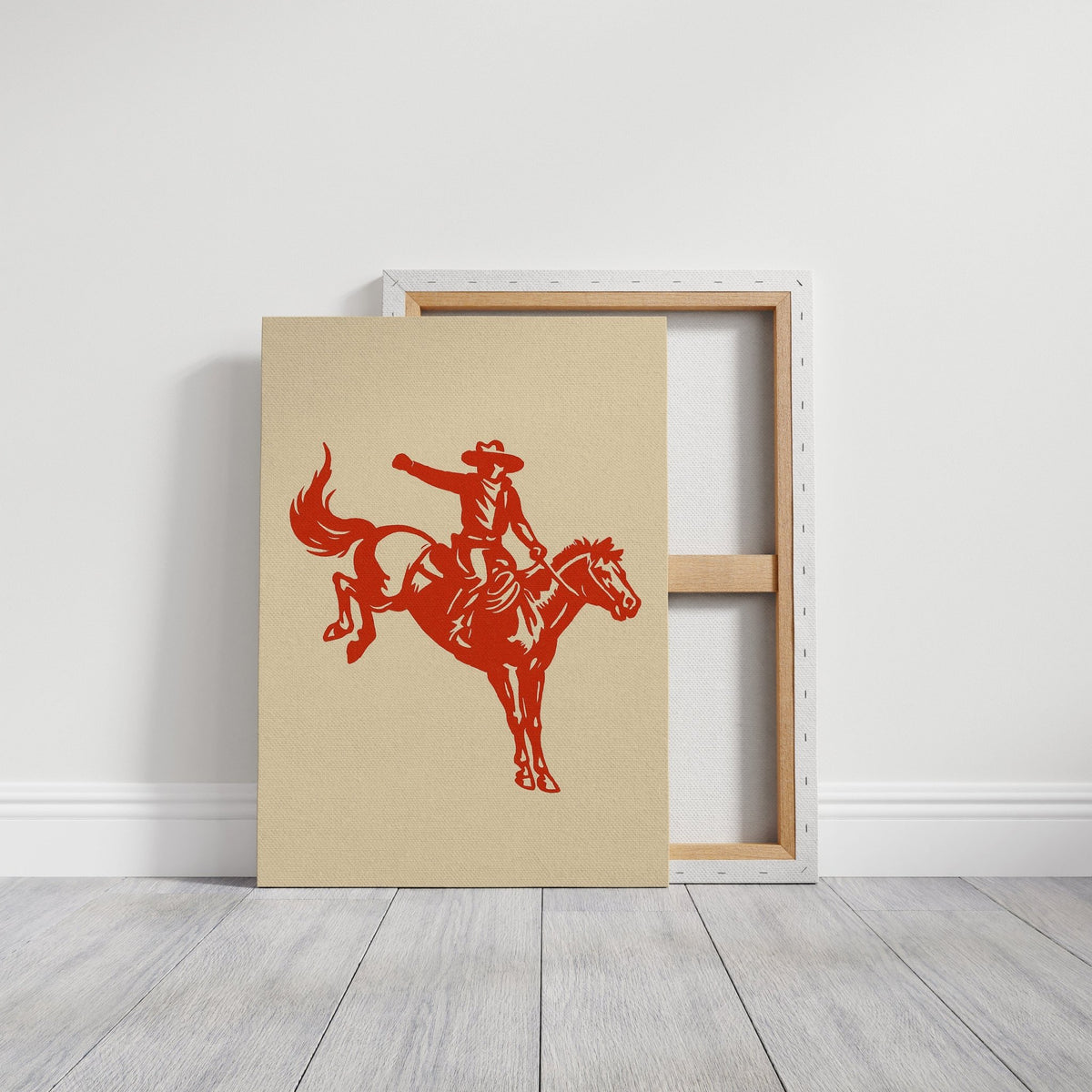 Retro Rodeo Cowboy Print - Quarter Circle AK Boutique