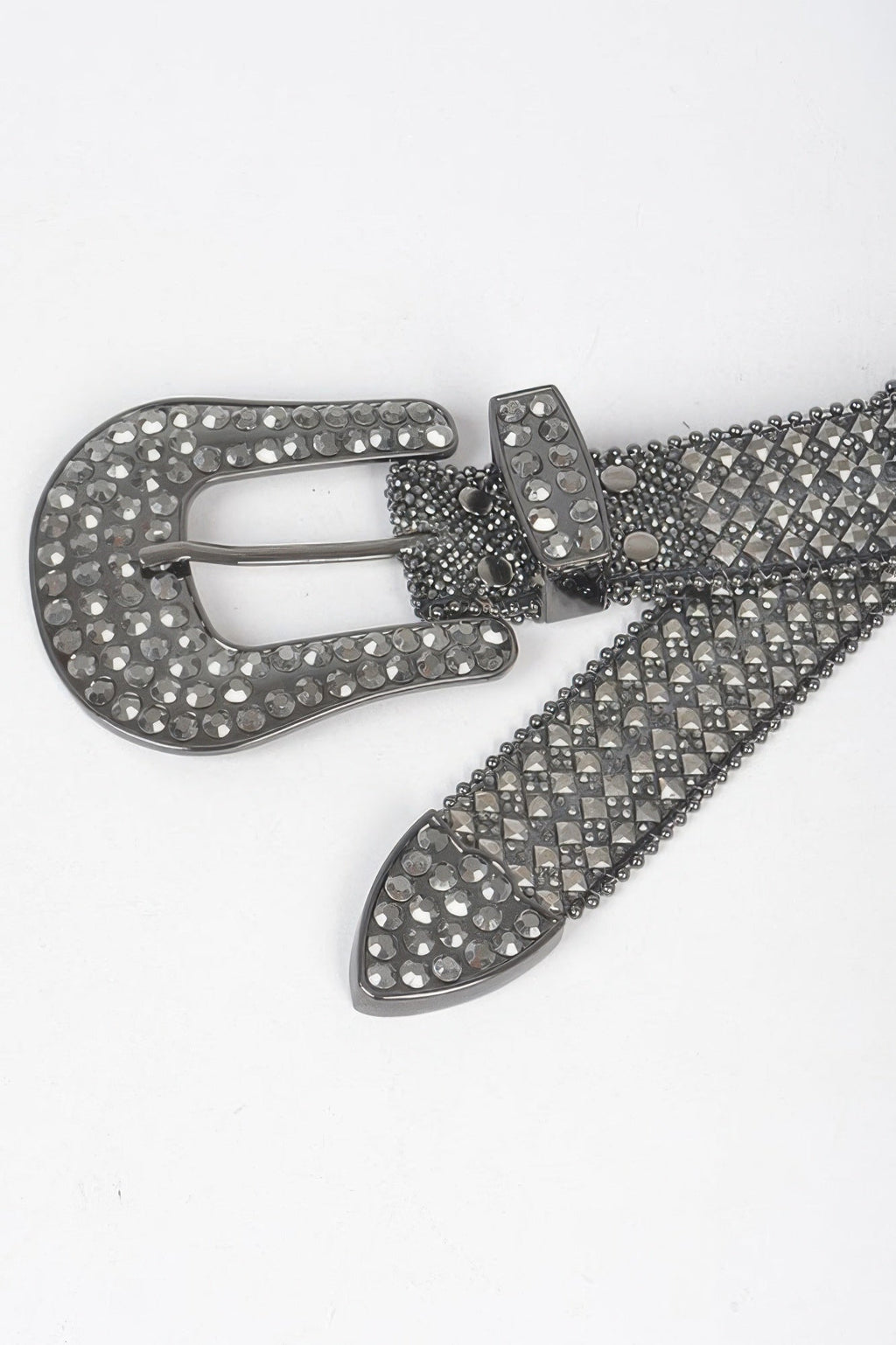 Rhinestone Western Style Plus Size Belt - Quarter Circle AK Boutique