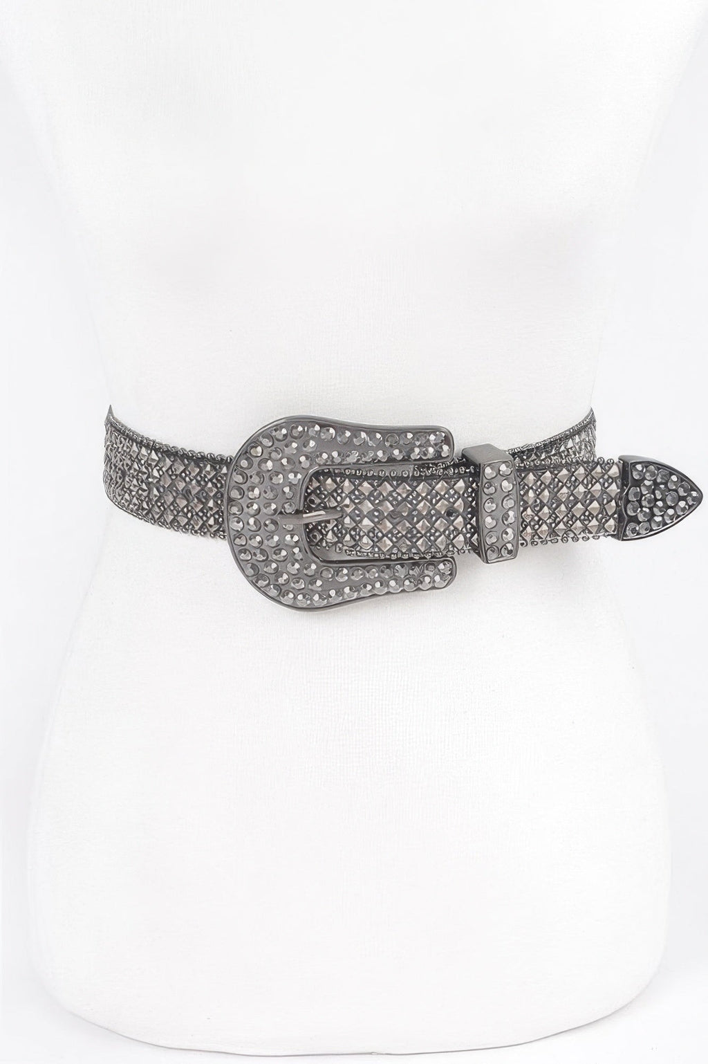 Rhinestone Western Style Plus Size Belt - Quarter Circle AK Boutique