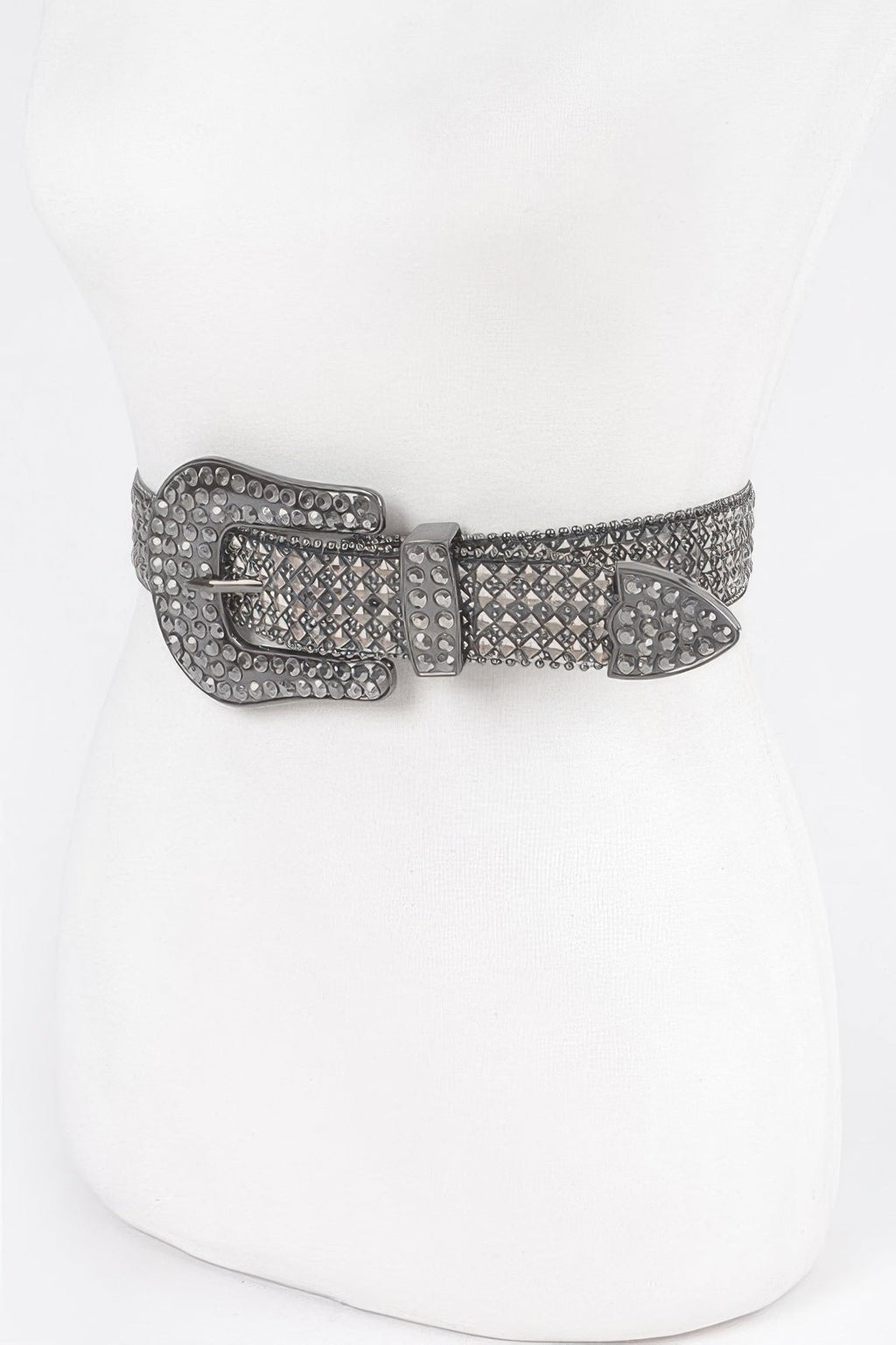 Rhinestone Western Style Plus Size Belt - Quarter Circle AK Boutique