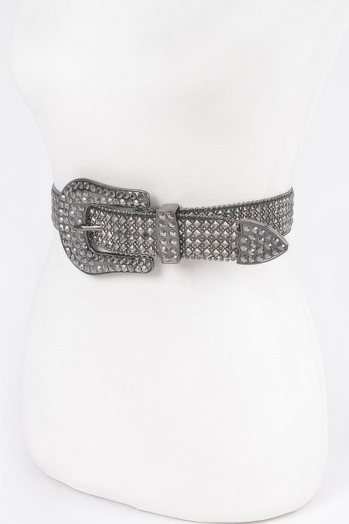 Rhinestone Western Style Plus Size Belt - Quarter Circle AK Boutique