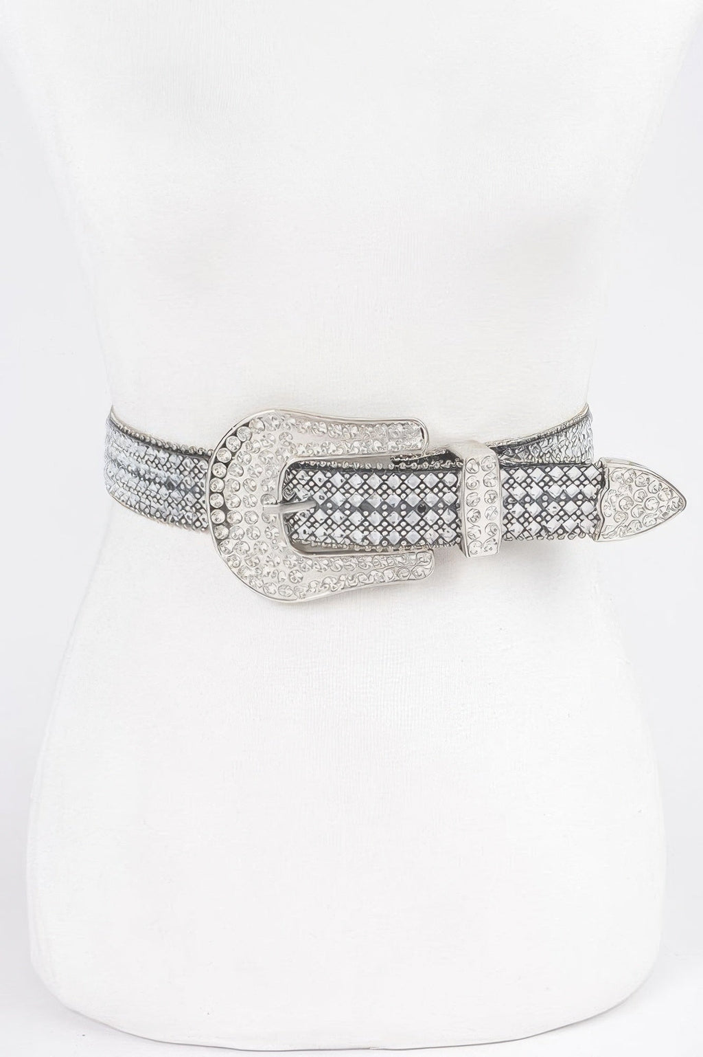 Rhinestone Western Style Plus Size Belt - Quarter Circle AK Boutique