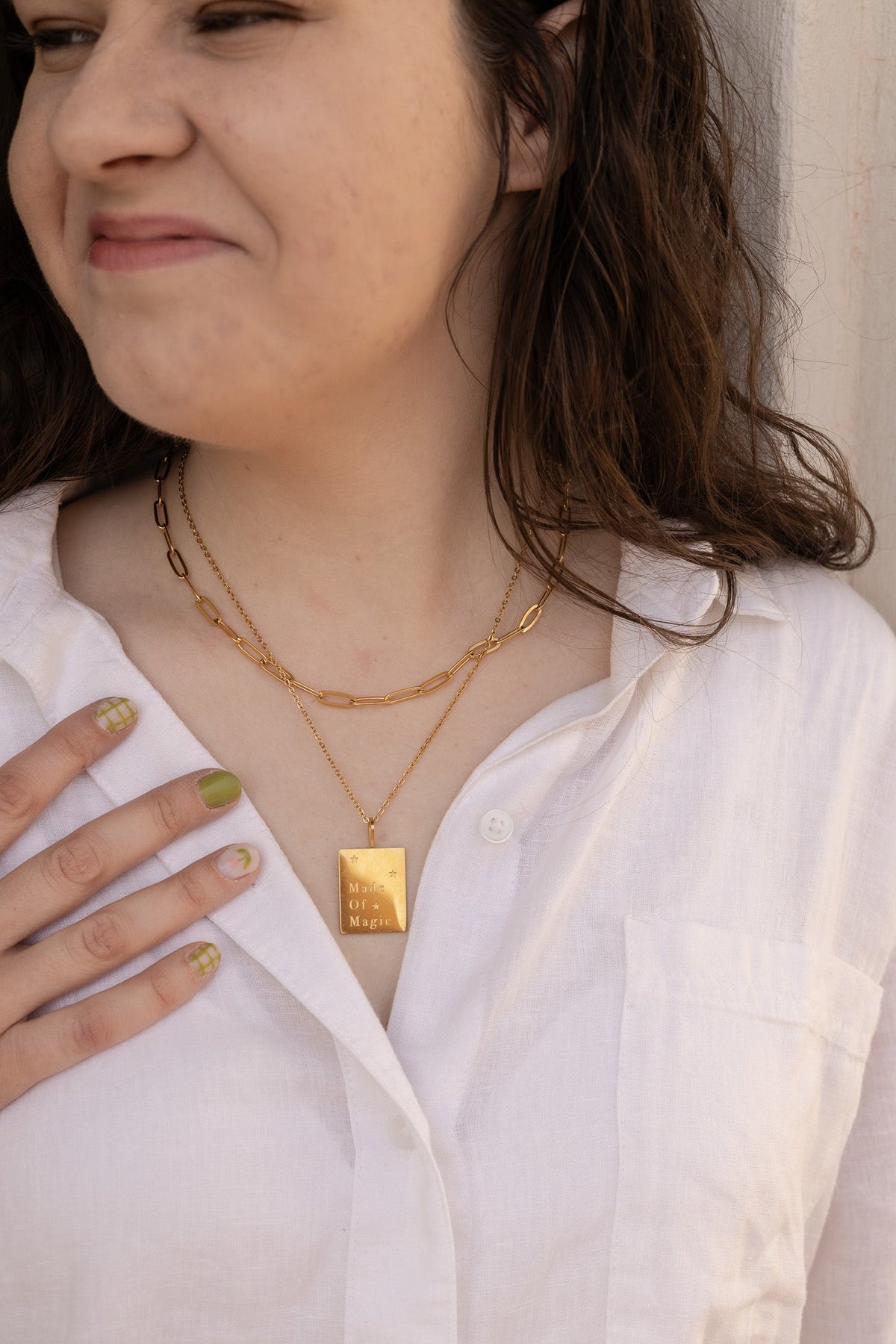 Riley Necklace - Quarter Circle AK Boutique