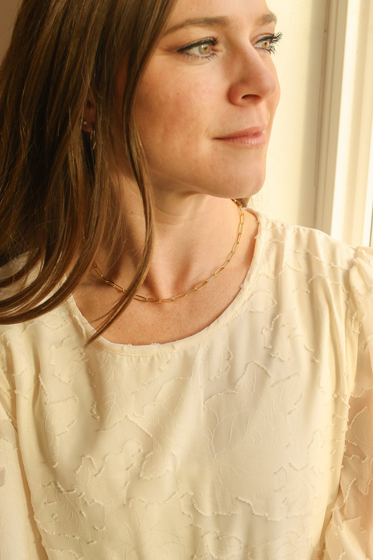 Riley Necklace - Quarter Circle AK Boutique