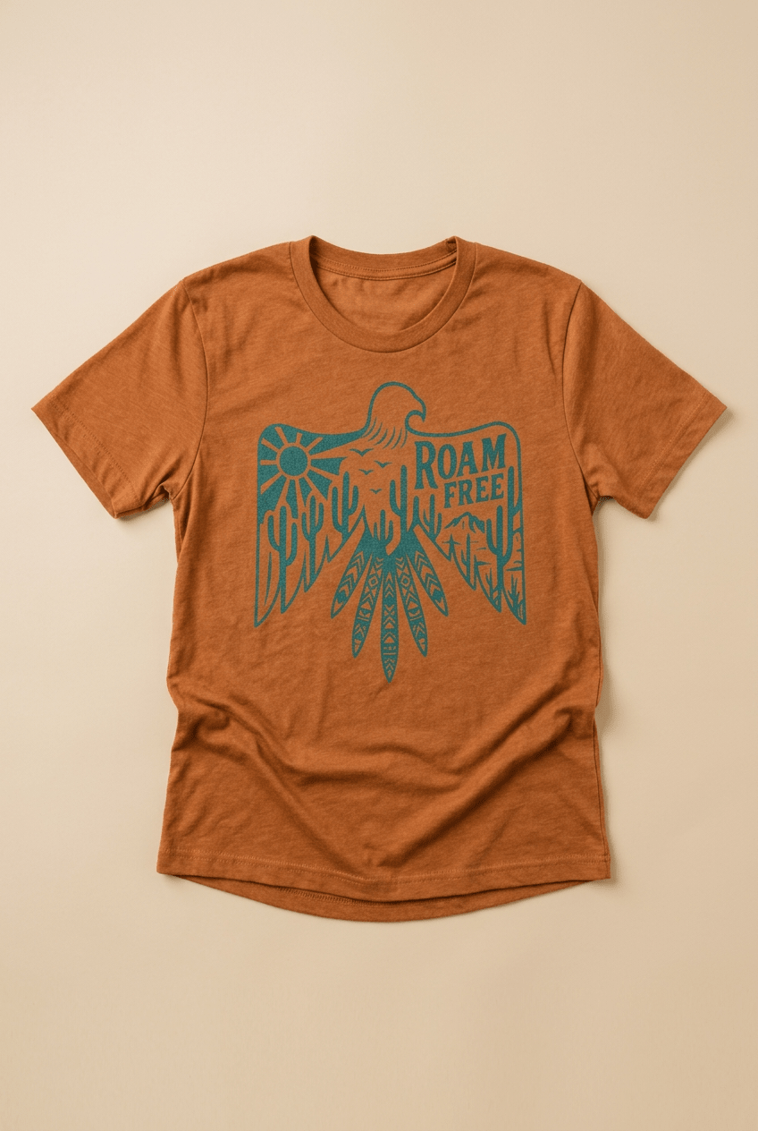 Roam Free Tee (Boho/Western) - Quarter Circle AK Boutique