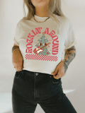 Rocking around the Christmas tree retro design tee or sweatshirt - Quarter Circle AK Boutique