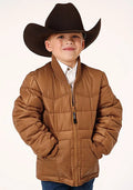 Roper Boy's Polyfill Puffer Coat (Brown) - Children's Jacket - Quarter Circle AK Boutique