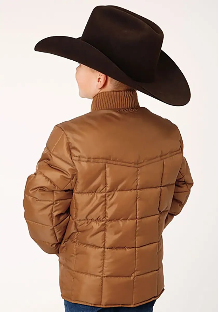 Roper Boy's Polyfill Puffer Coat (Brown) - Children's Jacket - Quarter Circle AK Boutique