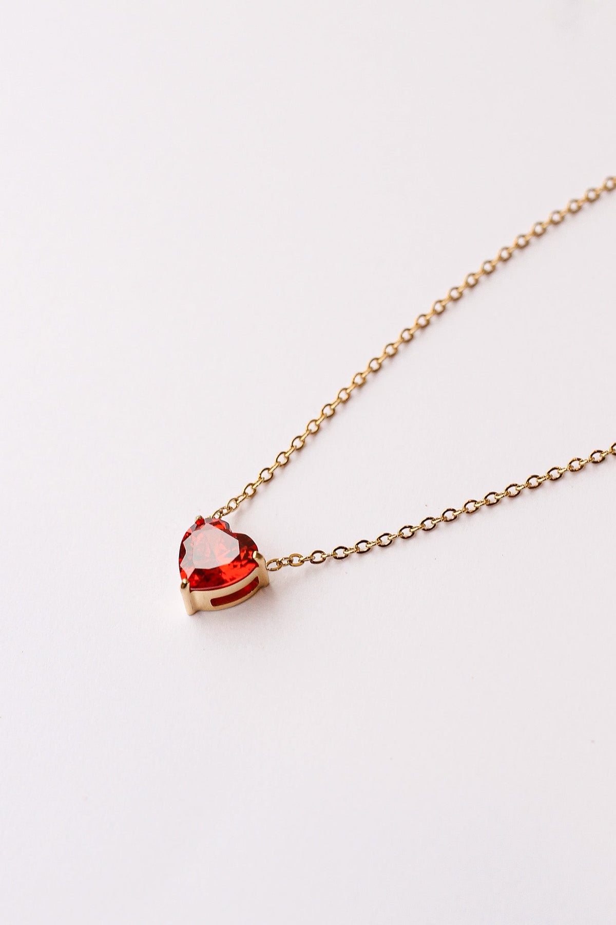 Ruby Necklace - Quarter Circle AK Boutique