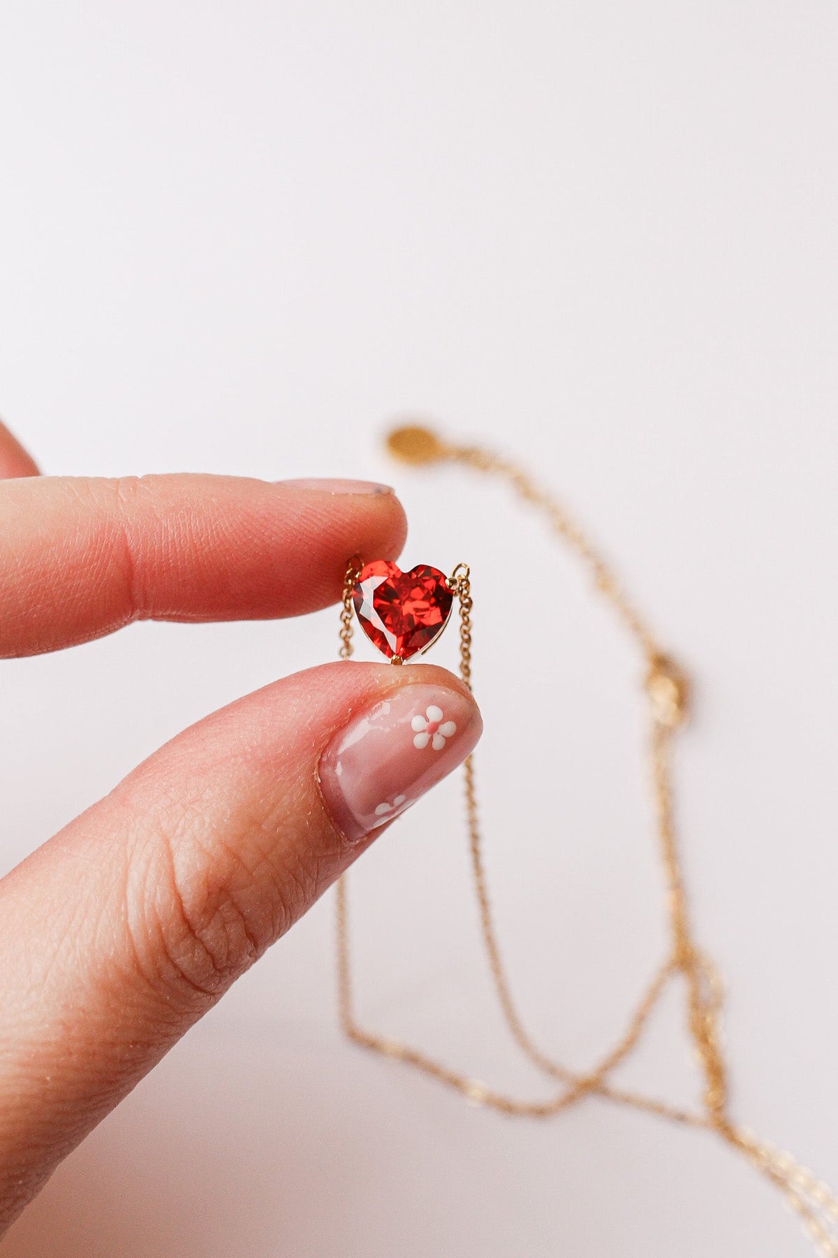 Ruby Necklace - Quarter Circle AK Boutique