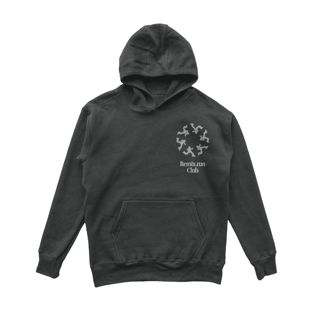 Run Club Hoodie - Dark Grey - Quarter Circle AK Boutique